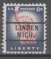 USA Precancel Vorausentwertungen Preo Locals Michigan, Linden 729 - Precancels