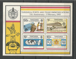 Tanzania 1983 Posts & Telecommunications S/S  Y.T. BF 30  ** - Tansania (1964-...)