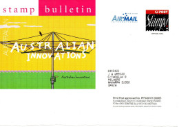 AUSTRALIA STAMP BULLETIN FRONTAL FRONT OFFICIAL MAIL 2005 AUSTRALIAN INNOVATIONS - Brieven En Documenten