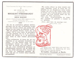 DP Regules Stroobandt ° Stekene 1886 † 1959 X Julia Baecke - Devotieprenten