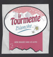 Etiquette De Bière Blanche -  La Tourmente  -  Brasserie Des Grands Cols à Besançon (05) - Bière