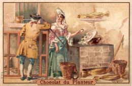 CHROMO CHOCOLAT DU PLANTEUR VIEUX METIERS ECAILLERE 1750 - Sonstige & Ohne Zuordnung