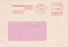 Deutsche Bundespost Brief Mit Freistempel VGO PLZ Oben Schwerin 1991 Gewerbeaufsichtsamt Schwerin F82 3155 - Macchine Per Obliterare (EMA)