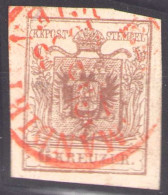 AUSTRIA 1859 - ANK 4 Mp III, Breitrandig, Rotstempel "Recommandirt Wien" - Used Stamps