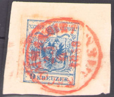 AUSTRIA 1858 - ANK 5 Mp III, Voll- Bis Breitrandig, Rotstempel "Recommandirt Wien" - Usados