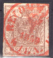 AUSTRIA 1859 - ANK 4 Mp III, Voll- Bis Breitrandig, Rotstempel "Recommandirt Wien" - Used Stamps