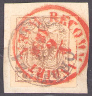 AUSTRIA 1858 - ANK 4 Mp III, Voll- Bis Breitrandig, Rotstempel "Recommandirt Wien" - Gebruikt