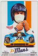 STEVE MCQUEEN LE MANS FORD GT 40 - CARTE POSTALE 10X15 CM NEUF - Motorfietsen