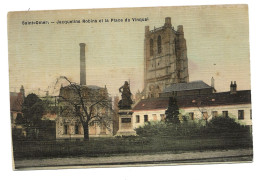 SAINT OMER - Jacqueline Robina Et La Place Du Vinqual ( Carte Toilée ) - Saint Omer