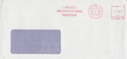 Deutsche Bundespost Brief Mit Freistempel VGO PLZ Oben Rostock 1992 Landes Bezirkskasse Rostock H02 1506 - Macchine Per Obliterare (EMA)