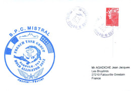 ENVELOPPE AVEC CACHET B.P.C. MISTRAL - FRENCH TASK GROUP - NORFOLK USA - BOLD ALLIGATOR 2012 - LE 11/02/2012 - Seepost