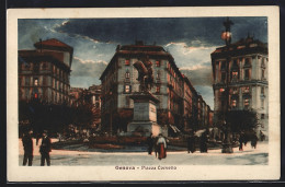 Cartolina Genova, Piazza Corvetto  - Genova (Genoa)