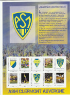 Feuillet Collector ASM Clermont Auvergne Rugby France 2011 IDT L P 20gr 10 Timbres Autoadhésifs N°85 - Collectors