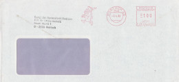 Deutsche Bundespost Brief Mit Freistempel VGO PLZ Oben Rostock 1992 Senat Der Hansestadt Motiv Mülltonne E23 0742 - Franking Machines (EMA)