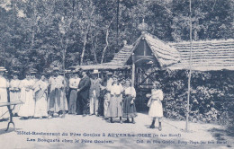 AUVERS  SUR  OISE  -  VAL D'OISE  -  (95)  -  CPA   TRES   ANIMEE  -  1907   -   L'HÔTEL - RESTAURANT  DU  PERE  GOUJON. - Auvers Sur Oise