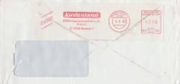 Deutsche Bundespost Brief Mit Freistempel VGO PLZ Oben Rostock 1992 Küstenland H01 4504 - Frankeermachines (EMA)