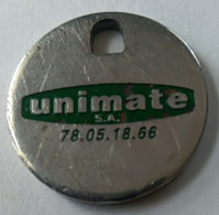 Jeton De Caddie - UNIMATE - LES PROS DU BAT - En Métal - (1) - - Trolley Token/Shopping Trolley Chip