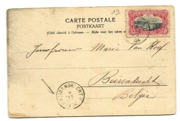 Congo Boma Oblit. Keach 1.7-DMT(S)Y Sur C.O.B. 19 Sur Carte Postale Vers Beirendrecht Le 18/01/1904 - Brieven En Documenten