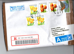BELGICA CC SELLOS FLORES FLOWER AVE PAJARO - Lettres & Documents