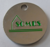 Jeton De Caddie - SOMES - En Métal - (1) - - Trolley Token/Shopping Trolley Chip