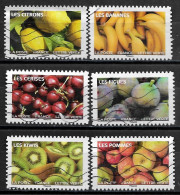 France 2023  Oblitéré - Autoadhésif  N° 2288 - 2289 - 2291 - 2292 - 2294 - 2298   -  Fruits à Savourer - Used Stamps