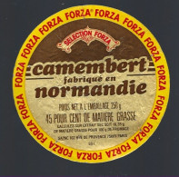 Etiquette Fromage Camembert Normandie 45%mg FORZA Manche 50L - Fromage