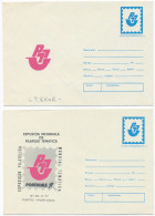 IP 77 A - 286 - 286a ERROR, PORTO, World Philatelic Exhibition - 2 Stationeries - Unused - 1977 - Entiers Postaux