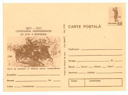 IP 77 A - 44a Centenary Independence Of Romania - Stationery - Unused - 1977 - Postwaardestukken