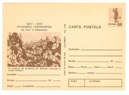 IP 77 A - 40a Centenary Independence Of Romania - Stationery - Unused - 1977 - Entiers Postaux