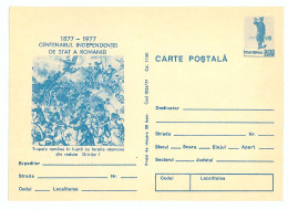 IP 77 A - 36 Centenary Independence Of Romania - Stationery - Unused - 1977 - Entiers Postaux