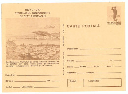IP 77 A - 31a Centenary Independence Of Romania - Stationery - Unused - 1977 - Enteros Postales