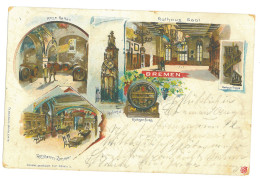 GER 44 - 16877 BREMEN, Litho, Germany - Old Postcard - Used - 1897 - Bremen