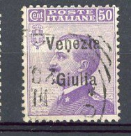 GIULIA  Yv. SA, N° 27  (o)  50c Timbres D'Italie 1901-1917 Surchargés  Cote 12 Euro BE  2 Scans - Vénétie Julienne