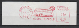 Motiv Verkehr Auto Briefstück Mit Freistempel Kulmbach VW Bus T1 August Dippold 1974 - Autos