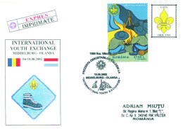 SC 39 - 494 Scout ROMANIA - Cover, Special Stamp - Used - 2002 - Briefe U. Dokumente