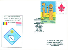 SC 39 - 495 Scout ROMANIA - Cover, Special Stamp - Used - 2002 - Briefe U. Dokumente