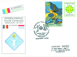 SC 39 - 496 Scout ROMANIA - Cover, Special Stamp - Used - 2002 - Lettres & Documents