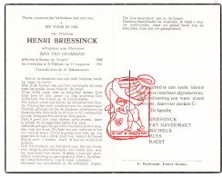 DP Henri Briessinck ° Sinaai 1888 † Sint-Niklaas 1961 X Irma Van Havermaet // Michiels Ruys Baert - Andachtsbilder