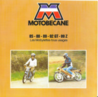 MOTOBECANE - MOBYLETTE - Modele 85-88-89-92 GT-99 Z - Les Mobylettes Tous Usages " Etablissement THENET - 93 Montreuil " - Advertising