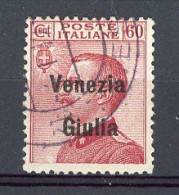 GIULIA  Yv. SA, N° 28  (o)  60c Timbres D'Italie 1901-1917 Surchargés  Cote 60 Euro BE  2 Scans - Vénétie Julienne