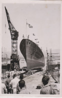 PHOTO PRESSE LANCEMENT DE L'ESCORTEUR E 6 ASSOCIATED PRESS PHOTO JUIN 1954 FORMAT 18 X 13 CMS - Boats