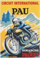 COURSE MOTO - PAU - CIRCUIT INTERNATIONAL - CARTE POSTALE 10X15 CM - Voitures De Tourisme