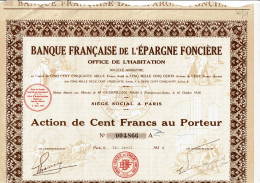 75-BANQUE FRANCAISE DE L'EPARGNE FONCIERE. OFFICE DE L'HABITATION.  DECO.   FONTAINES / SAONE - Other & Unclassified