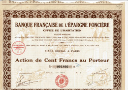 75-BANQUE FRANCAISE DE L'EPARGNE FONCIERE. OFFICE DE L'HABITATION.  DECO.   FONTAINES / SAONE - Otros & Sin Clasificación