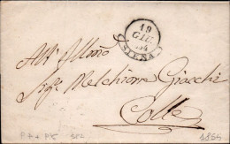 B42 - LETTERA PREFILATELICA DA SIENA A COLLE 1854 - 1. ...-1850 Prephilately