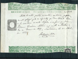 ESPAÑA 1877 — PAGOS AL ESTADO Serie B, 50 Cts — Sello Fiscal SOCIEDAD Del TIMBRE - Fiscaux