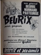 Publicité De Presse ; Le Beurre Normand Beurix - D'après Uderzo - Astérix - Advertising