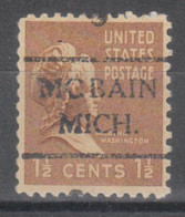 USA Precancel Vorausentwertungen Preo Locals Michigan, Mcbain 716 - Precancels