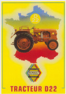 AGRICOLE TRACTEUR RENAULT D22 - CARTE POSTALE 10X15 CM - Tractores