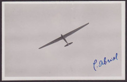 CPA Aviation Autographe Signature Aviateur Avion Carte Photo RPPC Non Circulé ABRIOL Vol à Voile Planeur - Aviators & Astronauts